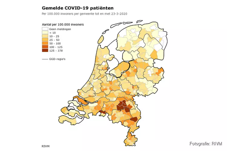 RIVM: 34 patiënten overleden,  545 nieuwe patiënten, in totaal 4749 positief geteste personen