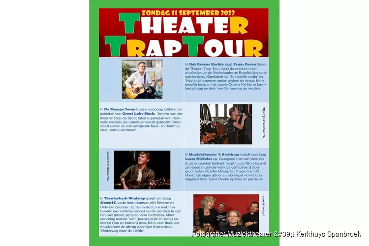 Zondag 11 september TheaterTrapTour (TTT)