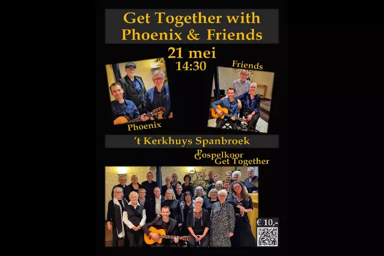 Zondag 21 mei aanvang 14.30 uur Gospelkoor Phoenix & Friends in ’t Kerkhuys te Spanbroek