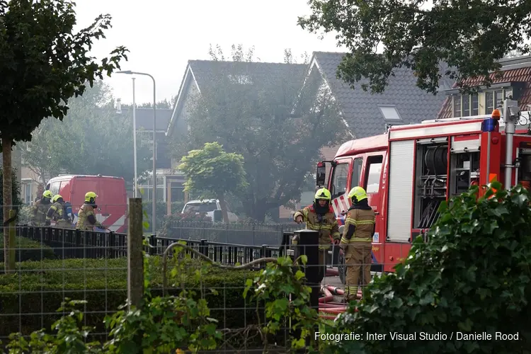 Langdurige schuurbrand in Spanbroek